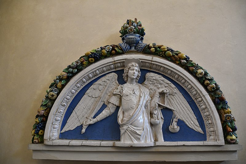 File:Andrea della Robbia, Archangel Michael, Sternberg Palace, Prague (26188995825).jpg