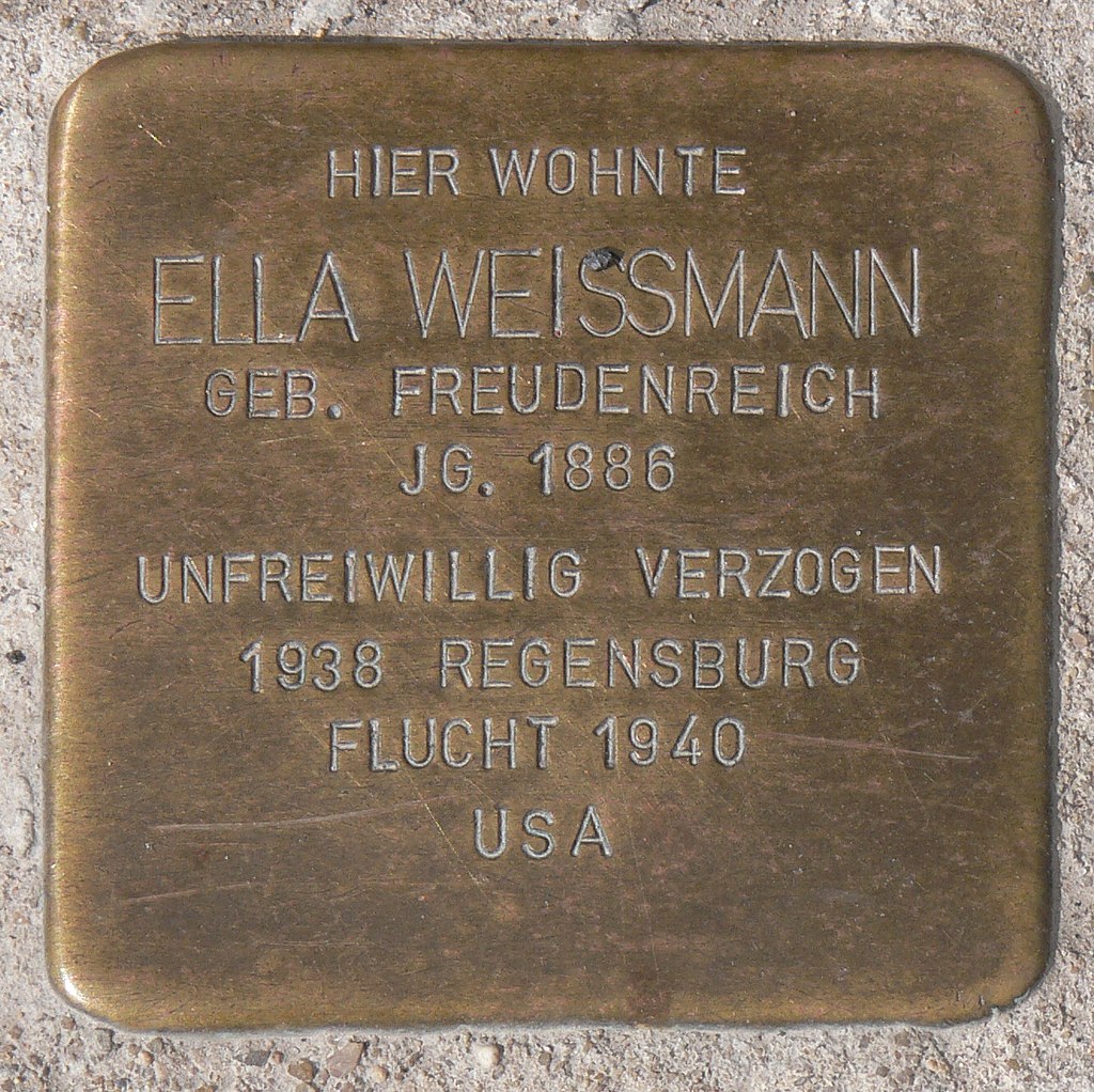 Ansbach Stolperstein Weissmann, Ella.jpg