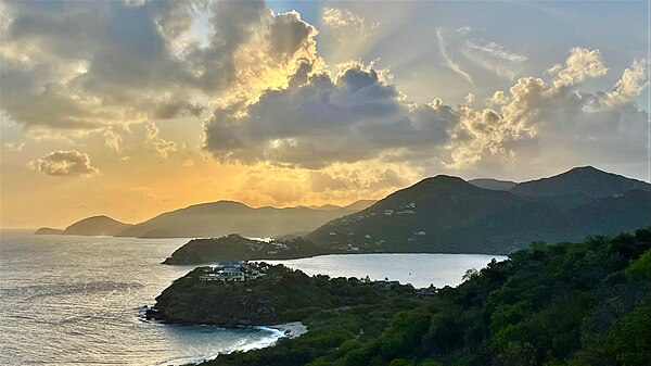 Southern coast at sunset