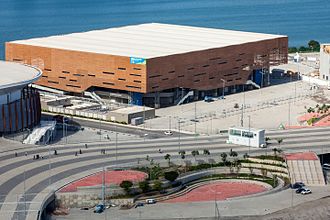 Future Arena, a temporary venue designed for future reconstruction into school buildings Arena do Futuro Rio 2016.jpg