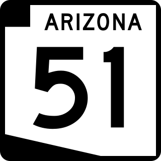 Arizona State Route 51 Freeway in the Phoenix metropolitan area in Arizona, United States