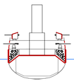 Imagen estructural de la colocación de una casamata de artillería de barco sobre un crucero acorazado