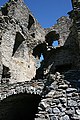 Arches and vaults of Auchindoun Castle Keep