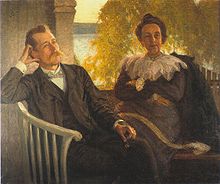 Пер Халльстрём и его жена в 1904 году. Художник: Ричард Берг 