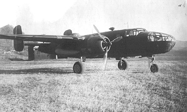 B-25 piloted by Capt. York after emergency landing in the Soviet Union