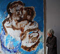 1986 - Artist with Blue Madonna 2011