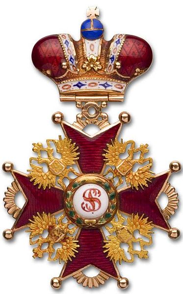Файл:Bagde to Order St Stanislav 2nd crown.jpg