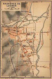 Plan of Luchon in 1914