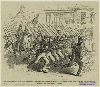 Entry of General Banks' Division, May, 1862 Banks occupation winchester.jpg