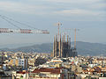 Rooftops and Sagrada Família, Barcelona