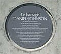 Plaque commémorative au barrage Daniel-Johnson