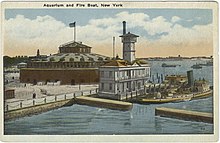 The New York Aquarium was once housed at Castle Garden (image before 1923) Battery Park 002.jpg