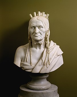 Chief Beshekee by Francis Vincenti (marble, 1855–56)