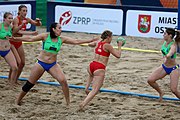 Deutsch: Beachhandball Europameisterschaften 2019 (Beach handball Euro); Tag 4: 5. Juli 2019 – Frauen, Viertelfinale, Kroatien-Ukraine 2:0 (21:20, 21:18) English: Beach handball Euro; Day 4: 5 July 2019 – Quarter Final Women – Croatia-Ukraine 2:0 (21:20, 21:18)