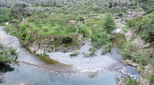 Un meandro del Bevera a monte dell'omonima frazione di Ventimiglia