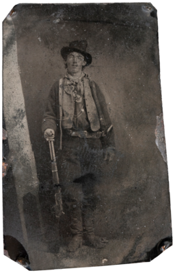 Billy the Kid tintype, Fort Sumner, 1879-80