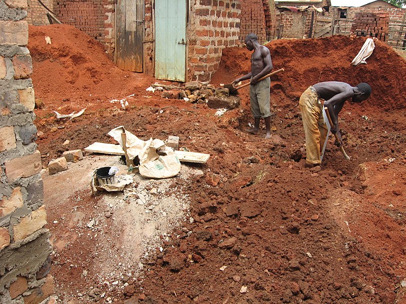 File:Biogas digester and earth construction work (3483399764).jpg