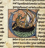 Dagobert sailing in a ship flying the cross of St George Bohemond daimbert.jpg