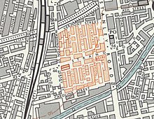 Map of the area now occupied by New Strand Shopping Centre before construction, c1965 Bootle New Strand Map c1965.jpg