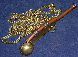 Boatswains call Whistle used for communication onboard naval ships