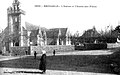 Bringolo ː l'église et l'école des files vers 1925 (carte postale Émile Hamonic).