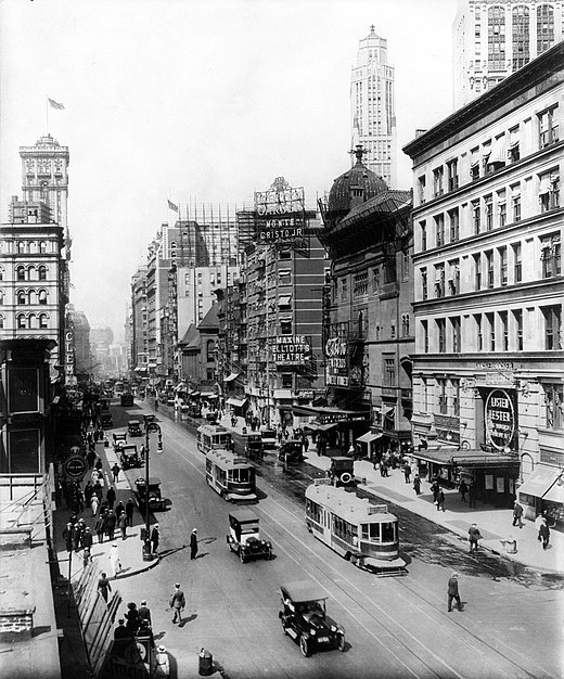 Theaters aan Broadway in 1920
