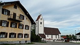Buchenberg, OA Wirlings Gh Rößle m Kirche v S