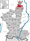 Location of the city of Buchloe in the Ostallgäu district