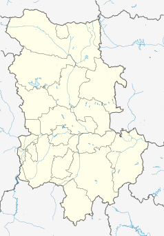 Mapa konturowa obwodu Płowdiw, na dole znajduje się punkt z opisem „Asenowgrad”