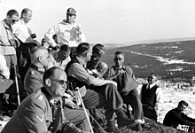 Terboven, Rediess, and other SS officers on an excursion to Skeikampen in April, 1942 Bundesarchiv Bild 121-1386, Skeikampen, deutsche Offiziere, Terboven.jpg