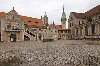 Burg Dankwarderode mit dem Braunschweiger Dom, Residenz Heinrichs des Löwen