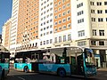 Un bus en la Plaza de España