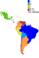 CONMEBOL Copa América 1997 Map.svg