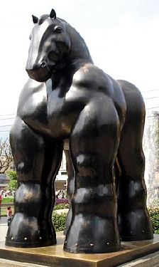 Caballodebotero of sculptor Fernando Botero at Botero Square
