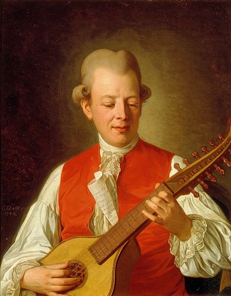 Bellman playing the cittern, in a portrait by Per Krafft, 1779