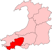 Carmarthen West and South Pembrokeshire (Assembly constituency).svg