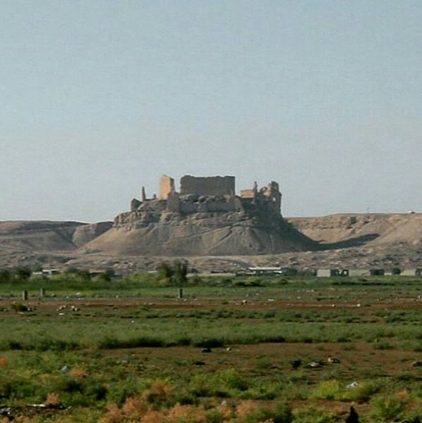 The fortress of al-Rahba as seen from the city of Mayadin