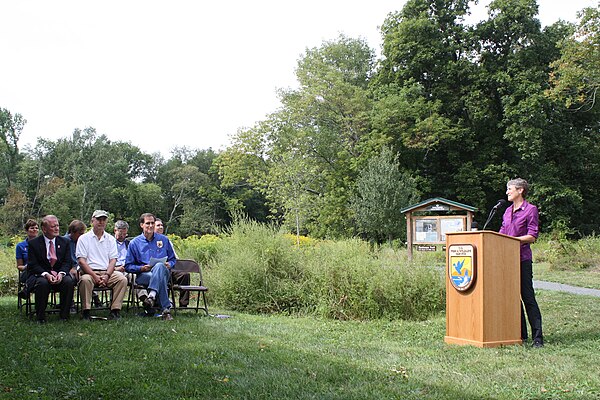 Wilderness Society President Jamie Williams (seated) at an event celebrating 50 years of wilderness, 2014