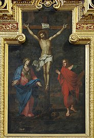 Chapelle du Pilier vert, la Crucifixion de Guillaume Hergosse.
