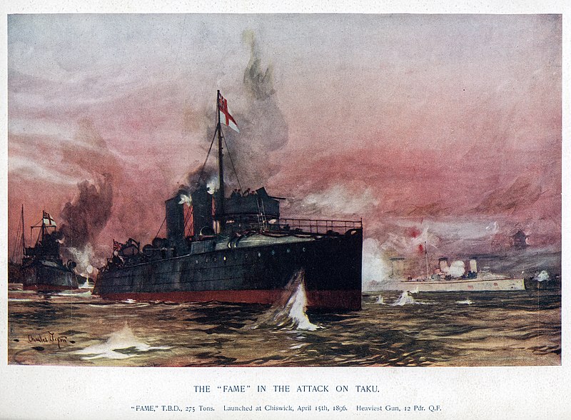 File:Charles Edward Dixon HMS Fame 1896 Battle of Taku Boxer Rebellion.jpg