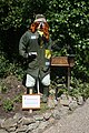 A homemade scarecrow, seen outside the village hall in Chillerton for the Chillerton & Gatcombe Scarecrow Festival 2011, on the Isle of Wight.