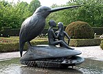 Vogelbrunnen im Britzer Garten in Berlin