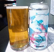 Cloudwater was one of the first UK breweries to sell its beers in 440 ml cans. Cloudwater Crystallography IIPA.jpg