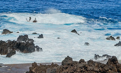 Breakers at the coast of Porto Moniz Madeira