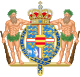 Coat of Arms of the Monarch of Denmark (Member of the Garter Variant).svg