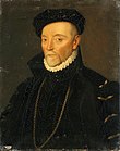 Peinture représentant un homme de trois-quarts face, en habits du XVIe siècle.