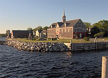 The Cox Warehouse on Dock Street, Shelburne, Nova Scotia.