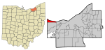 Cuyahoga County Ohio incorporated and unincorporated areas Bay Village highlighted.svg