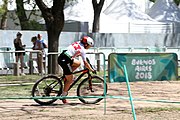 Deutsch: Radsport bei den Olympischen Jugendspielen 2018 Tag 10, 16. Oktober 2018 - Combined Criterium – XCC Rennen weiblich English: Cycling at the 2018 Summer Youth Olympics – Women's Combined Criterium – XCC Race on 16 October 2018.