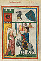 Folio 64r，艾斯特的迪特瑪爵士，這張畫像表明迪特瑪是位流浪詩人